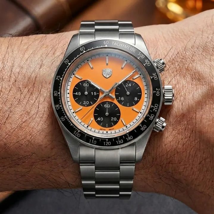 Relógio RollsTimi Atlas Chrono Yellow | Cronógrafo Premium